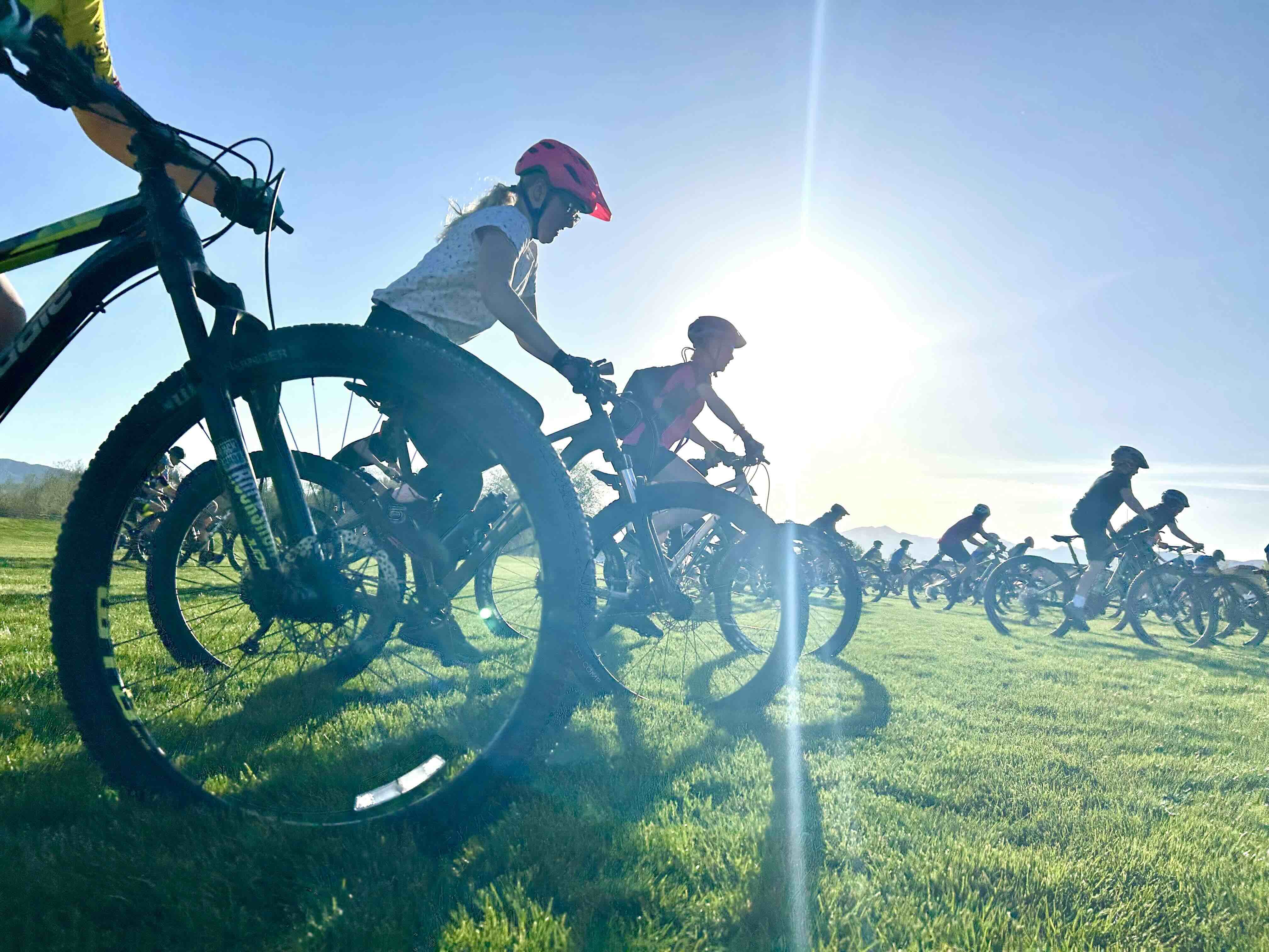 Team practicing on a field